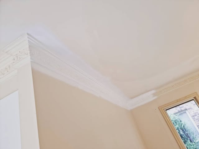 Detailed cornice and ceiling painting