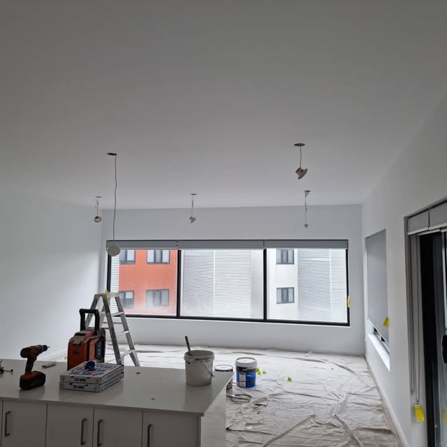 Interior painting project in progress